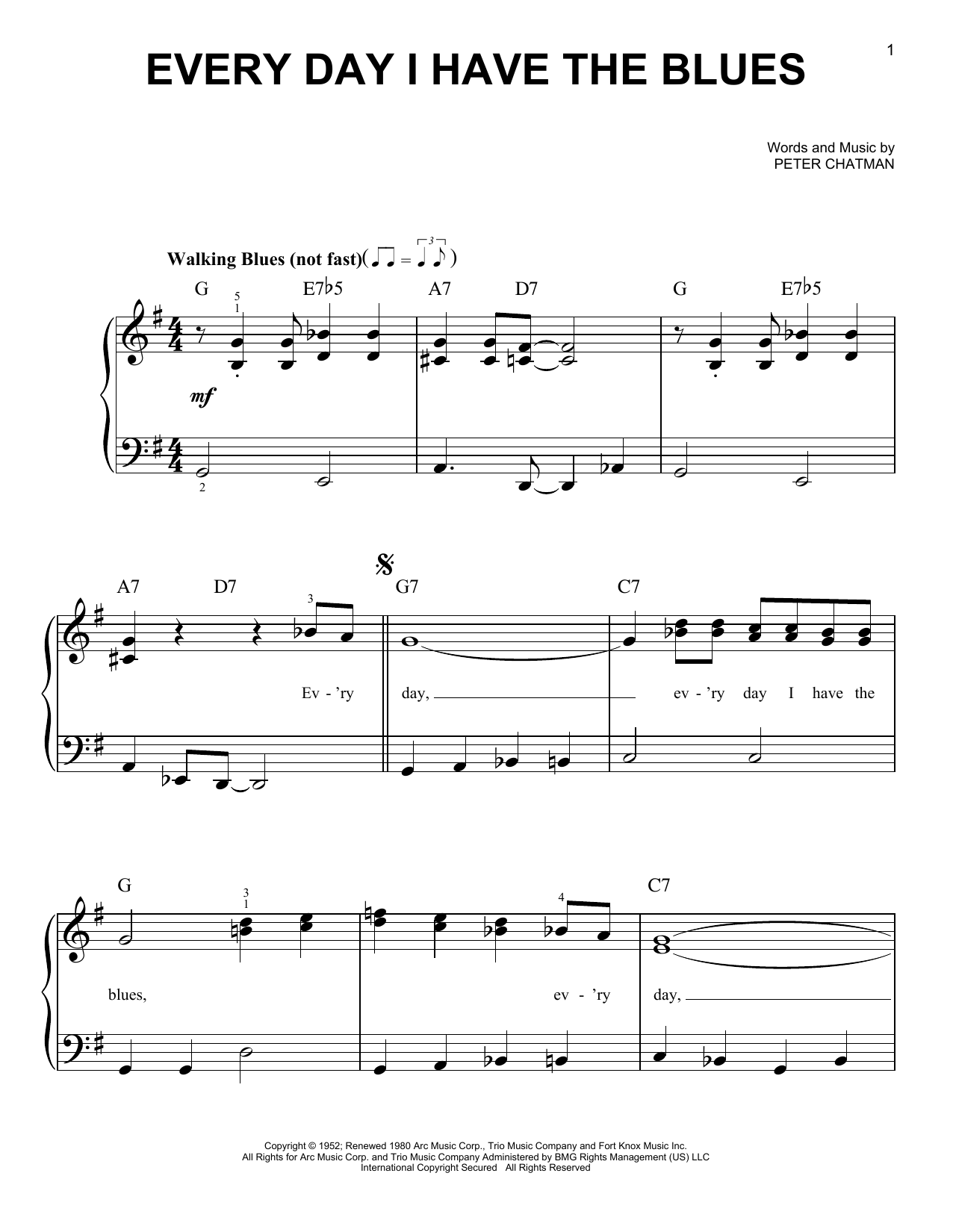 Download B.B. King Every Day I Have The Blues Sheet Music