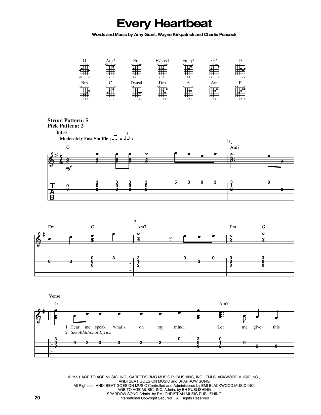 Download Amy Grant Every Heartbeat Sheet Music