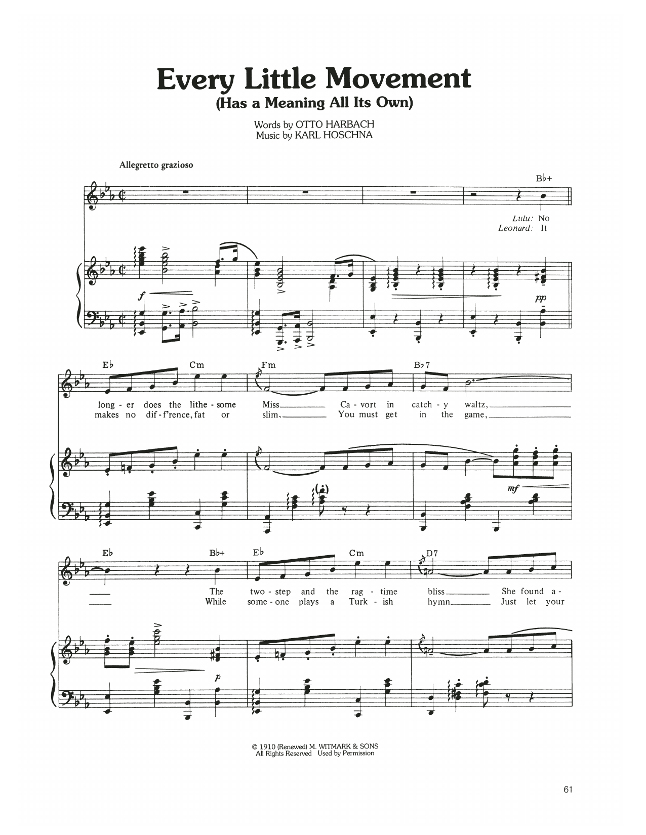 Download Judy Garland Every Little Movement (Has A Meaning Al Sheet Music