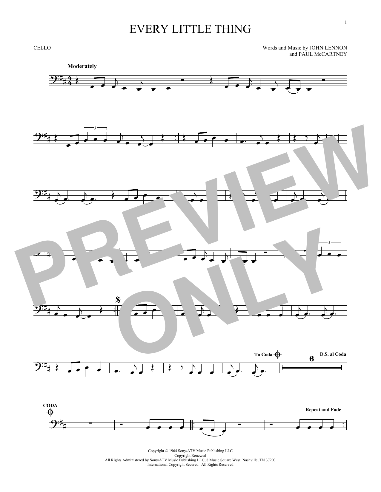 Download The Beatles Every Little Thing Sheet Music