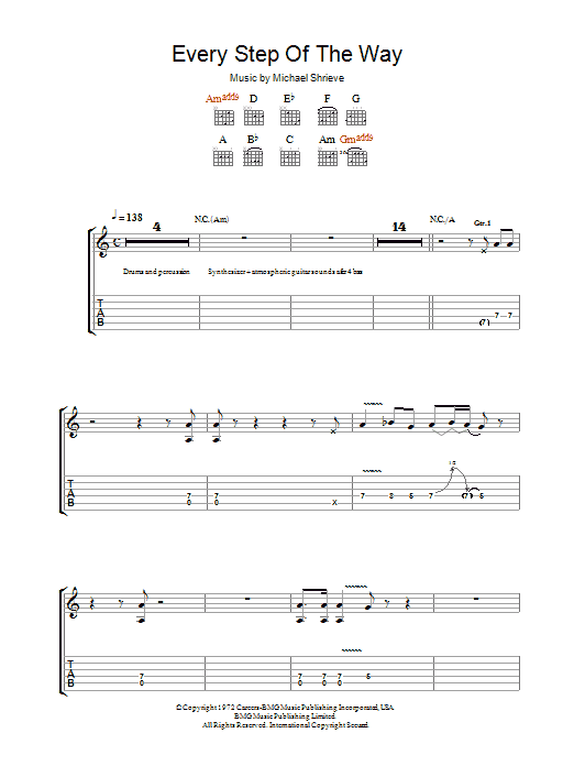 Download Santana Every Step Of The Way Sheet Music