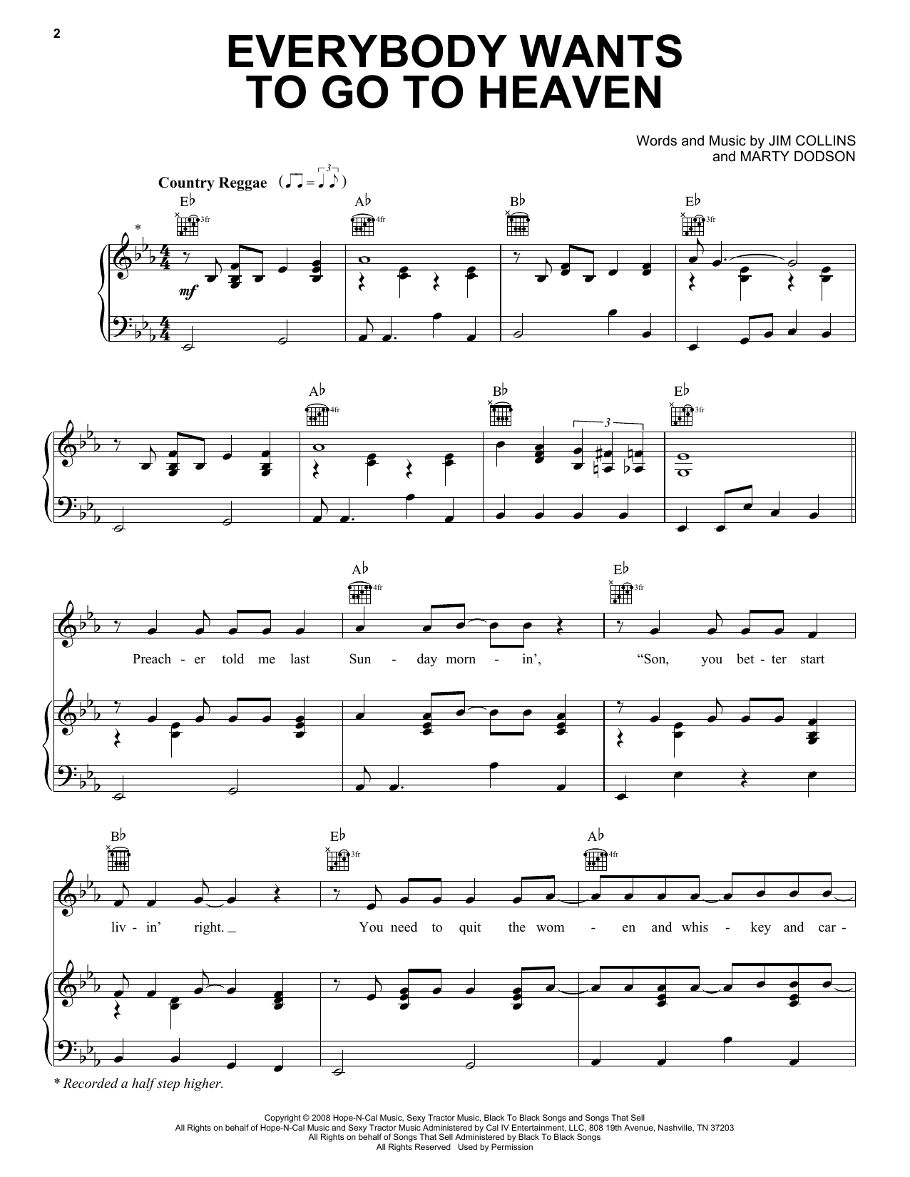 Download Kenny Chesney Everybody Wants To Go To Heaven Sheet Music