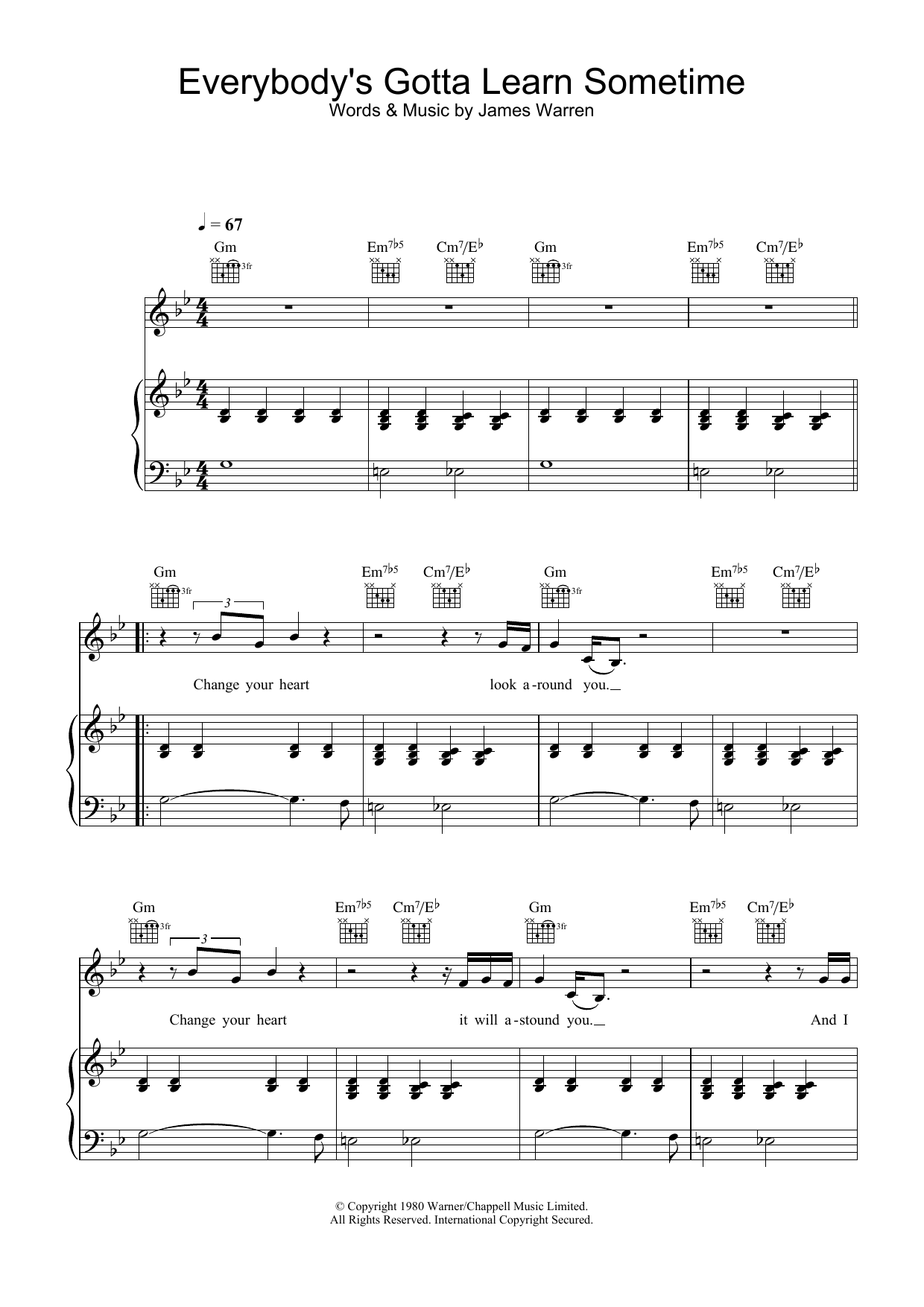 Download Beck Everybody's Gotta Learn Sometime (from Sheet Music