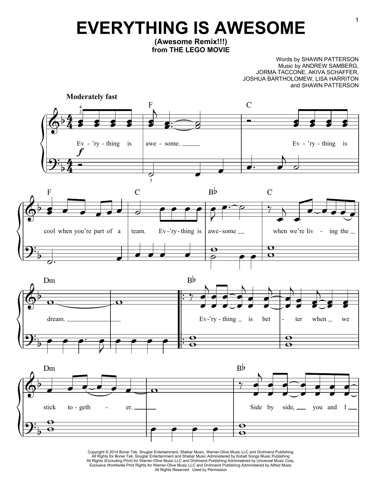 Download Jorma Taccone Everything Is Awesome (Awesome Remixx!! Sheet Music