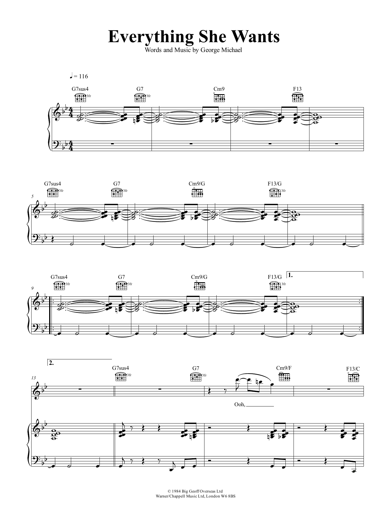 Download Wham! Everything She Wants Sheet Music