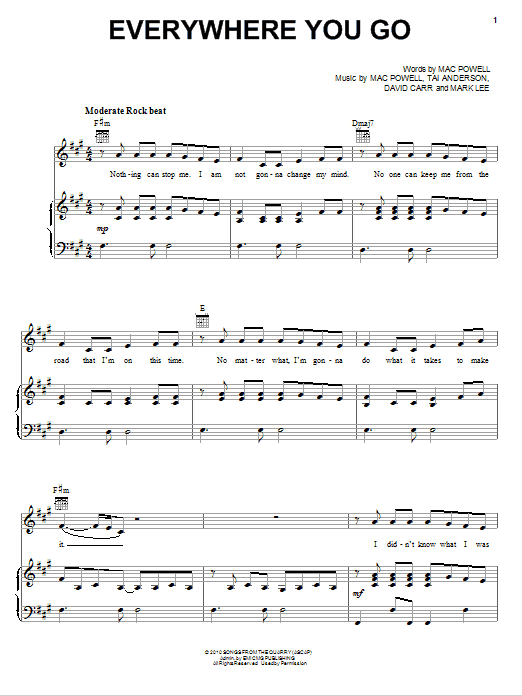 Download Third Day Everywhere You Go Sheet Music