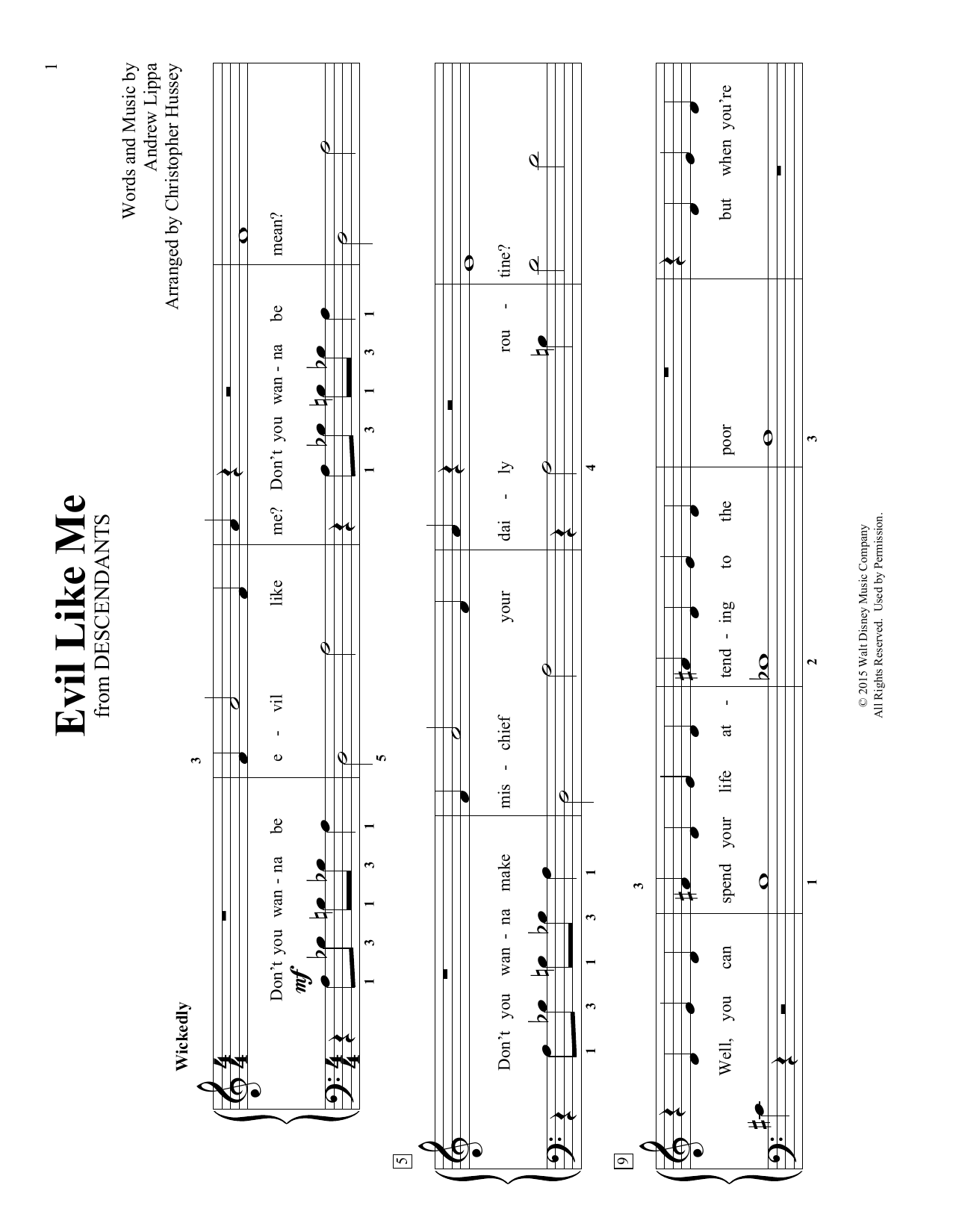Download Andrew Lippa Evil Like Me (arr. Christopher Hussey) Sheet Music