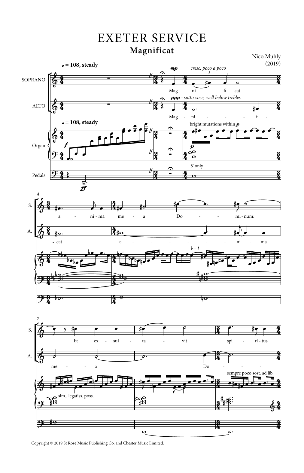 Download Nico Muhly Exeter Service Sheet Music