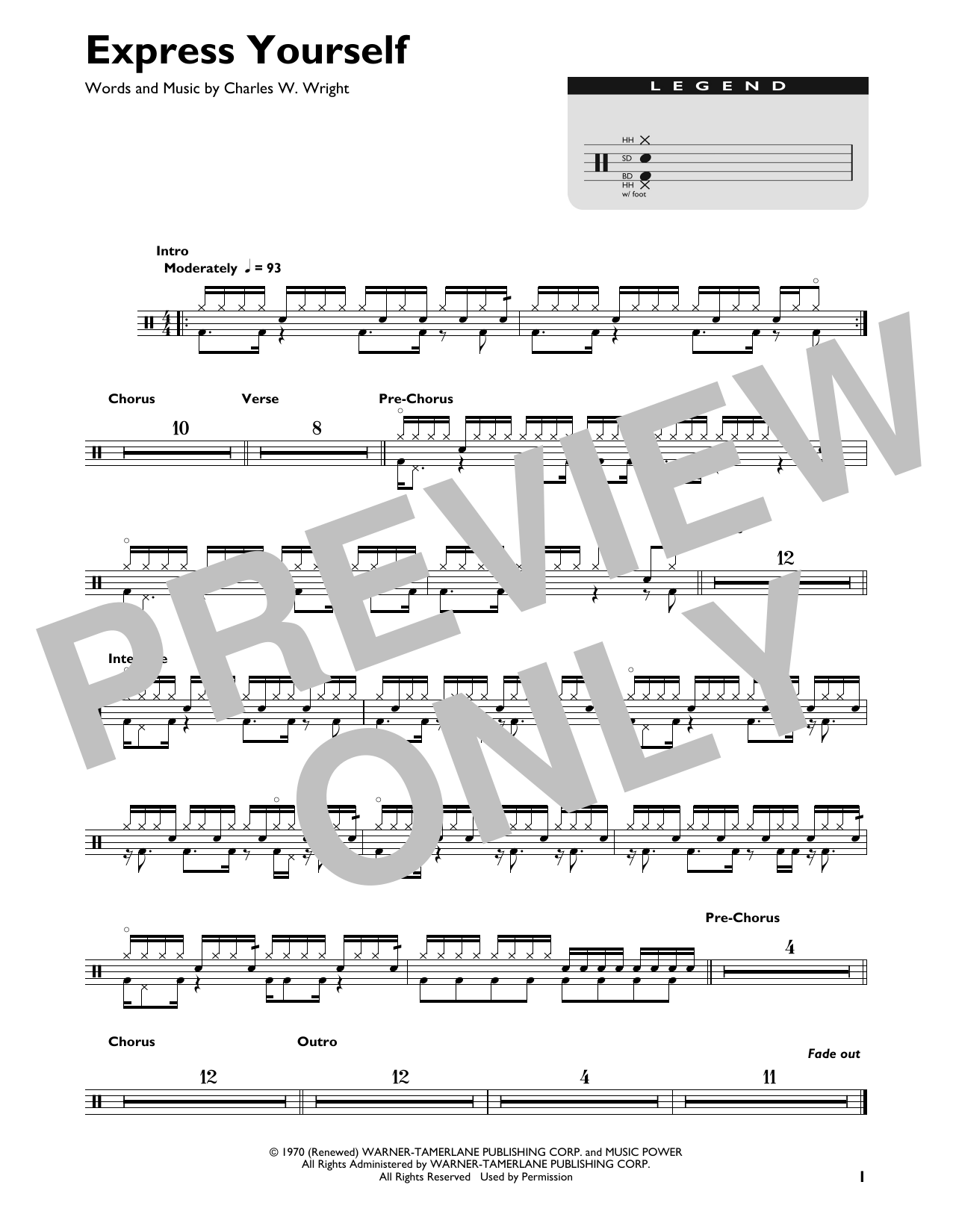 Download Charles Wright & The Watts 103rd Str Express Yourself Sheet Music
