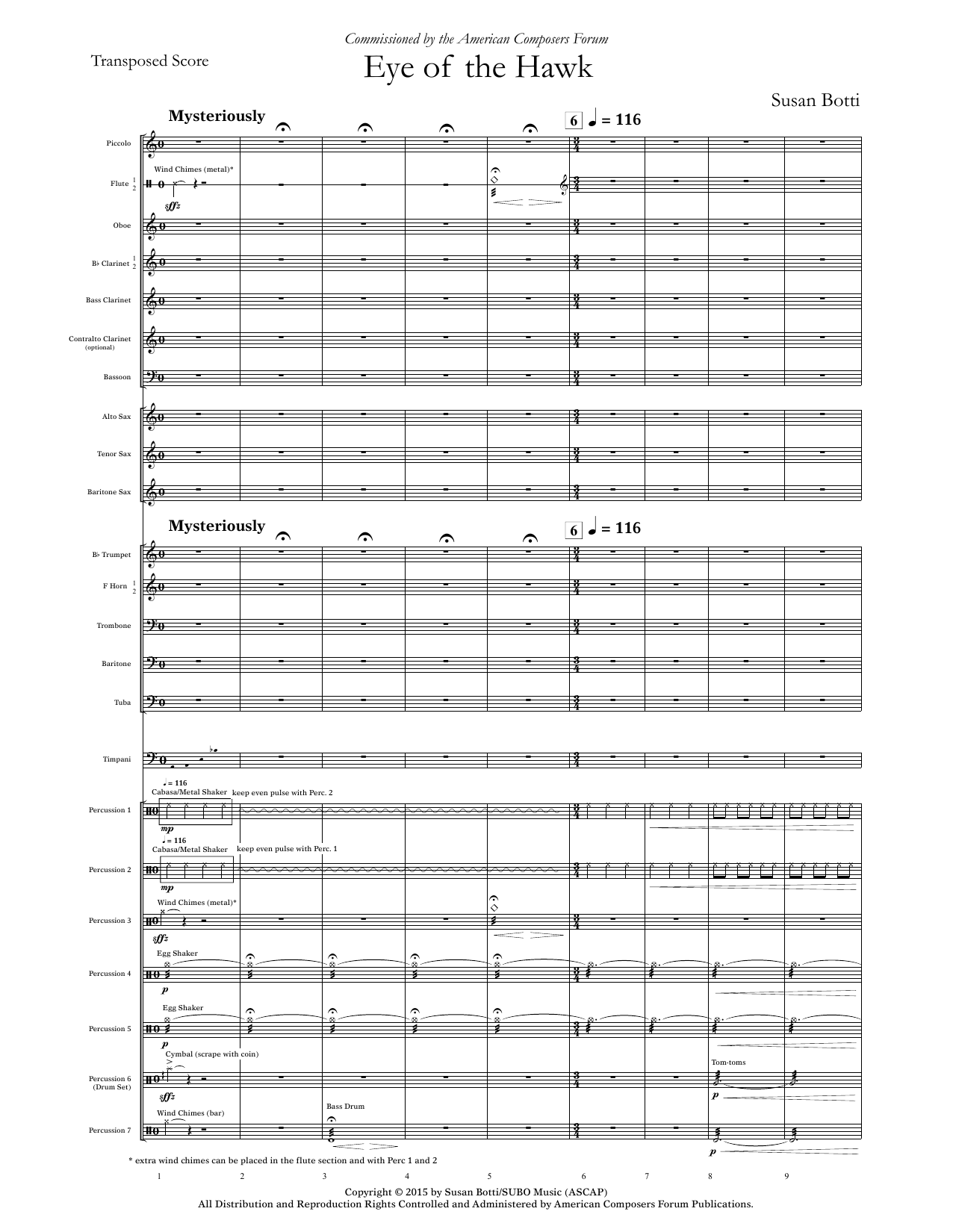 Download Susan Botti Eye of the Hawk - Conductor Sheet Music
