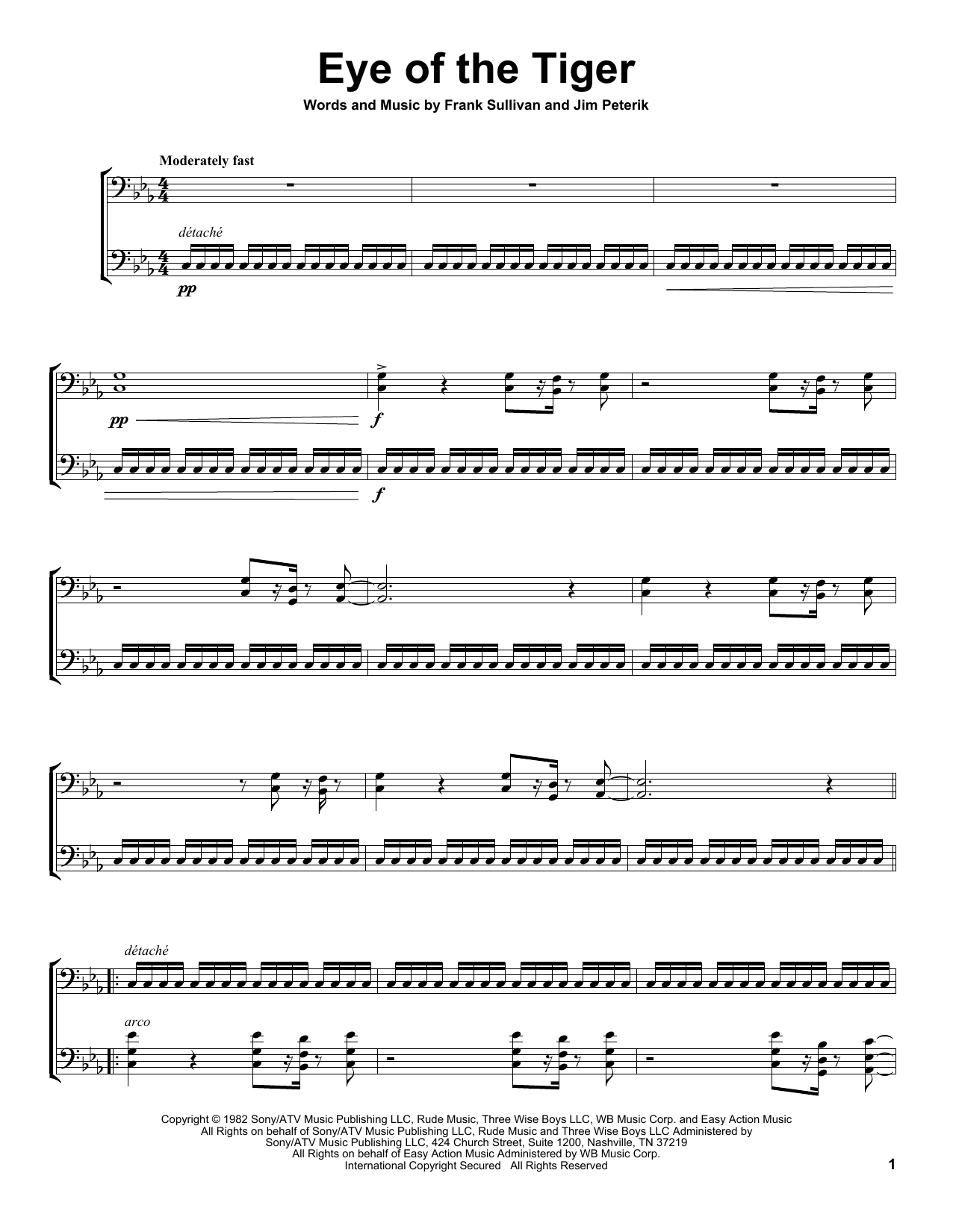 Download 2Cellos Eye Of The Tiger Sheet Music