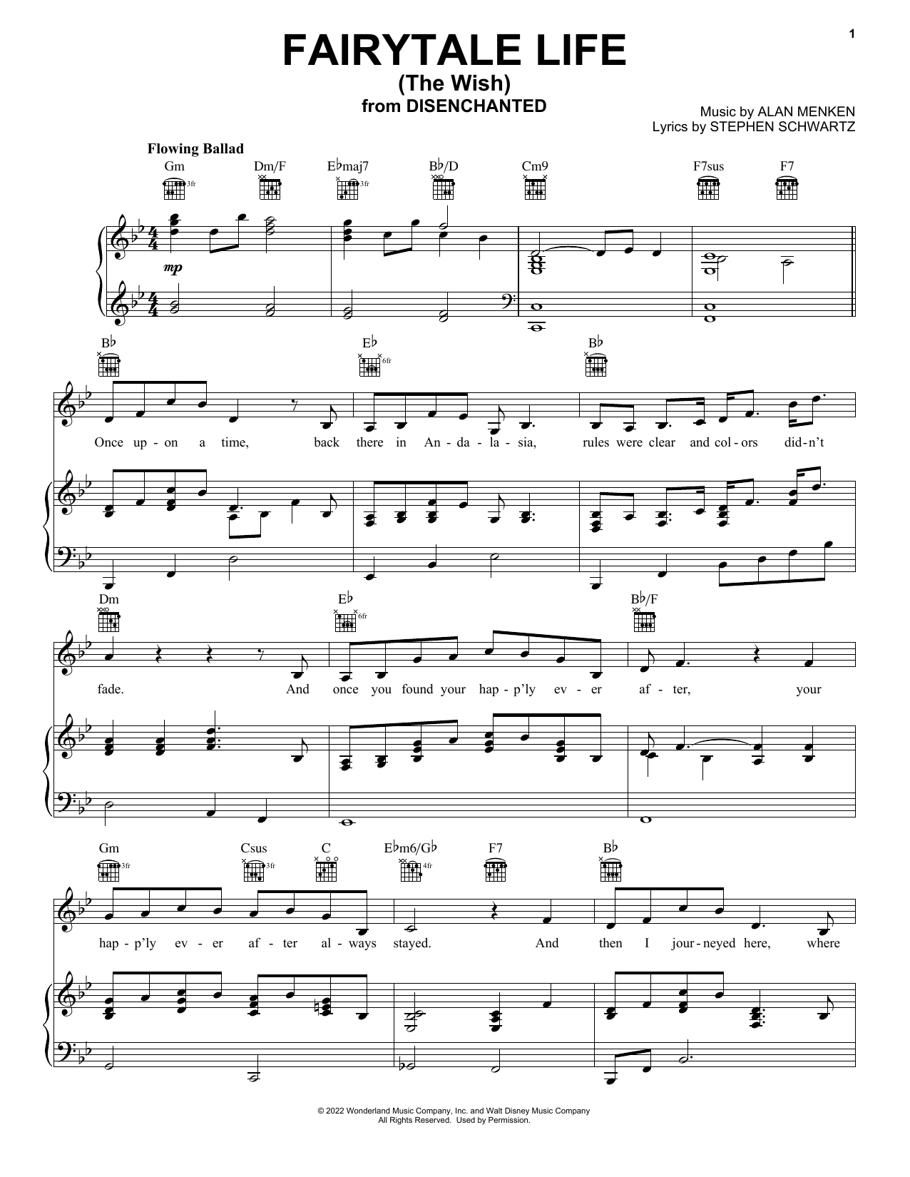 Download Amy Adams Fairytale Life (The Wish) (from Disench Sheet Music