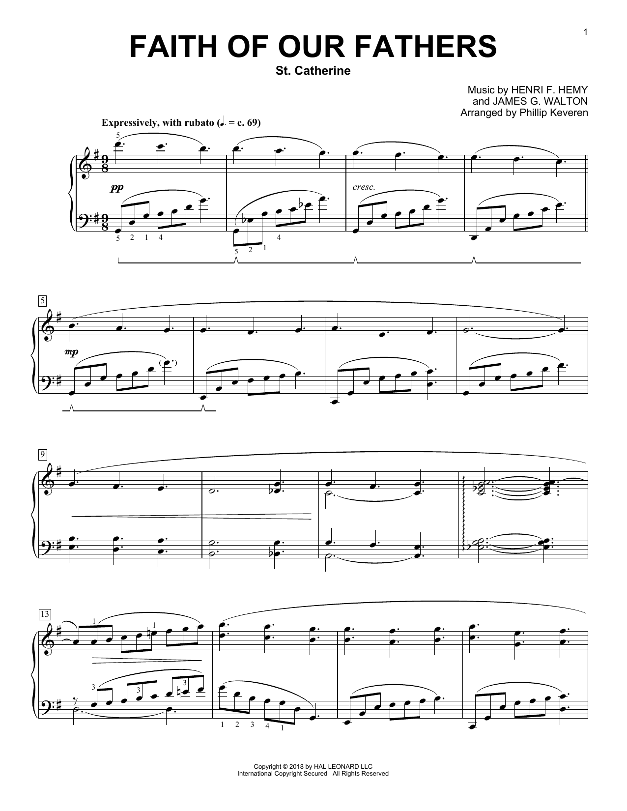 Download Frederick William Faber Faith Of Our Fathers [Classical version Sheet Music