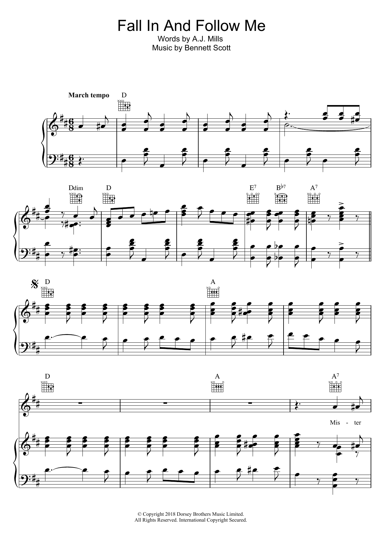 Download Lew Stone Fall In And Follow Me Sheet Music