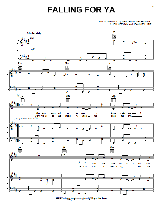 Download Grace Phipps Falling For Ya (from Teen Beach Movie) Sheet Music