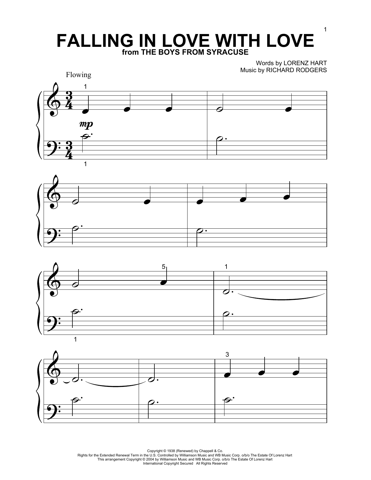 Download Rodgers & Hart Falling In Love With Love (from The Boy Sheet Music