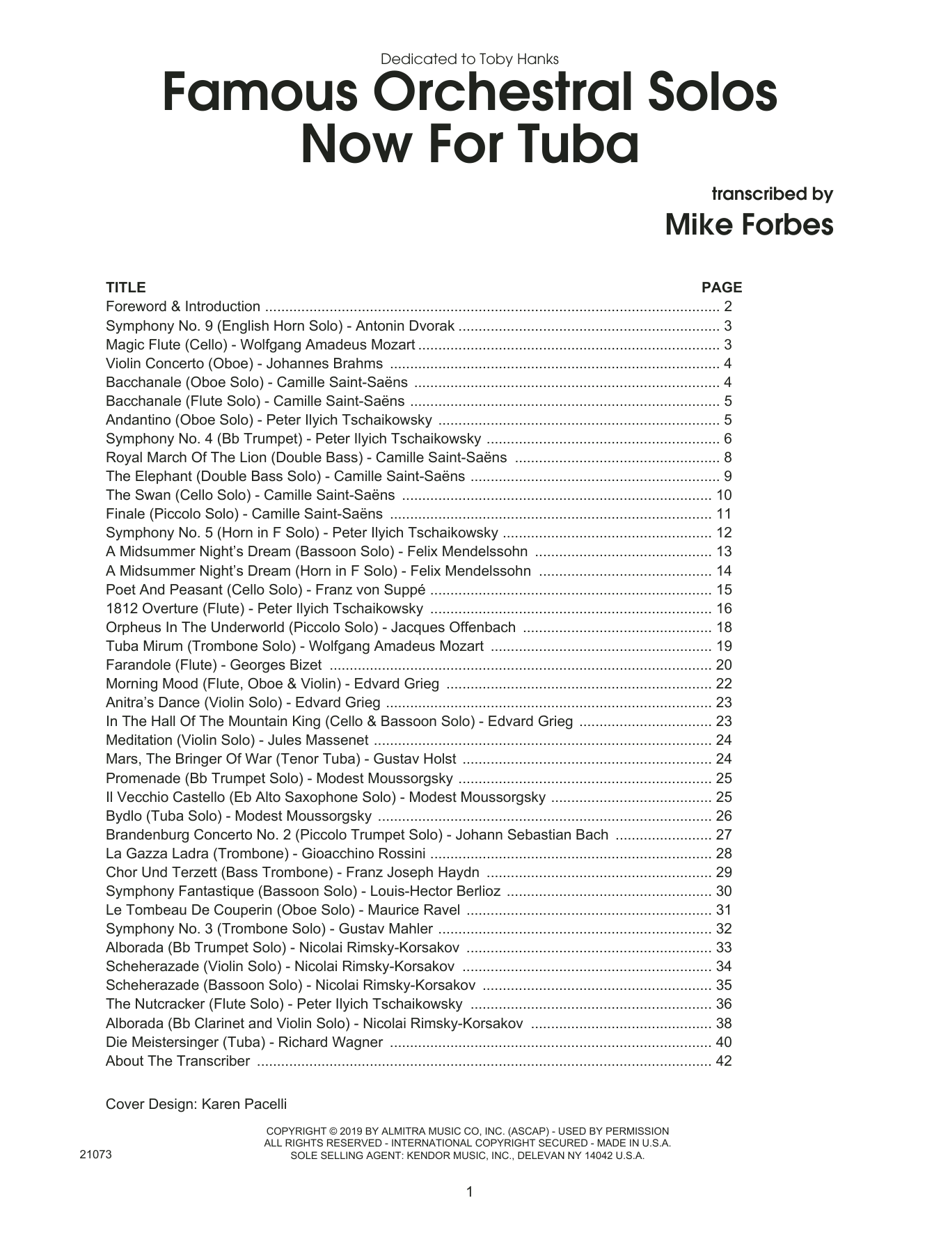 Download Mike Forbes Famous Orchestral Solos Now For Tuba Sheet Music