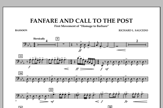 Download Richard L. Saucedo Fanfare and Call to the Post - Bassoon Sheet Music