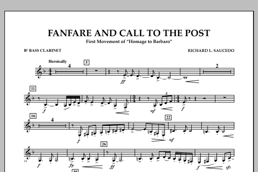 Download Richard L. Saucedo Fanfare and Call to the Post - Bb Bass Sheet Music