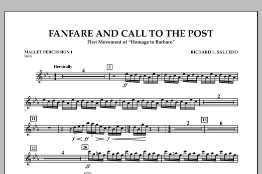 Download Richard L. Saucedo Fanfare and Call to the Post - Mallet P Sheet Music