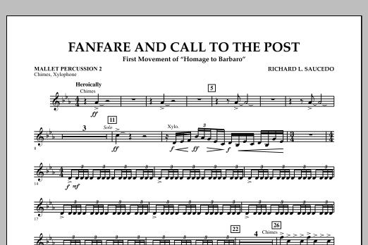 Download Richard L. Saucedo Fanfare and Call to the Post - Mallet P Sheet Music