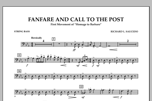 Download Richard L. Saucedo Fanfare and Call to the Post - String B Sheet Music