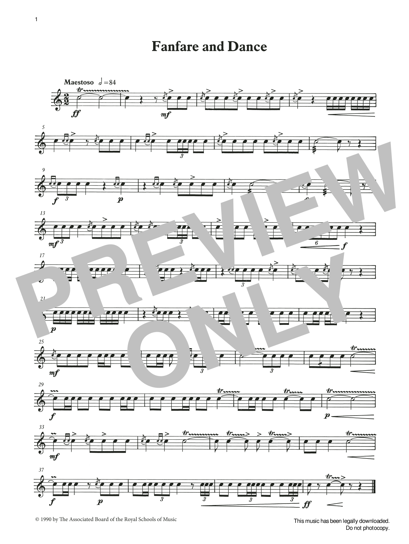 Download Ian Wright and Kevin Hathaway Fanfare and Dance from Graded Music for Sheet Music
