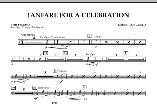 Download Robert Longfield Fanfare For A Celebration - Percussion Sheet Music
