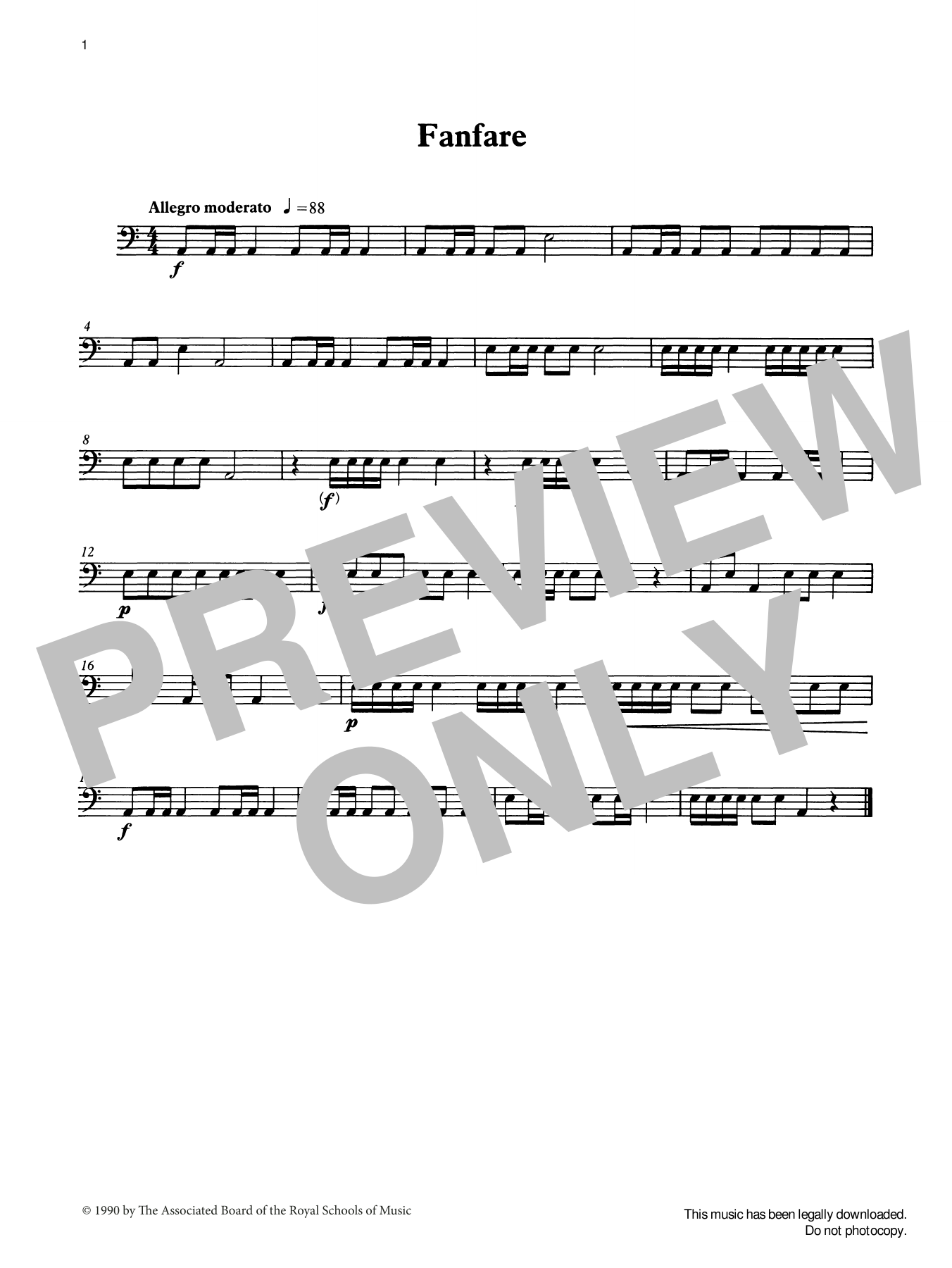 Download Ian Wright Fanfare from Graded Music for Timpani, Sheet Music