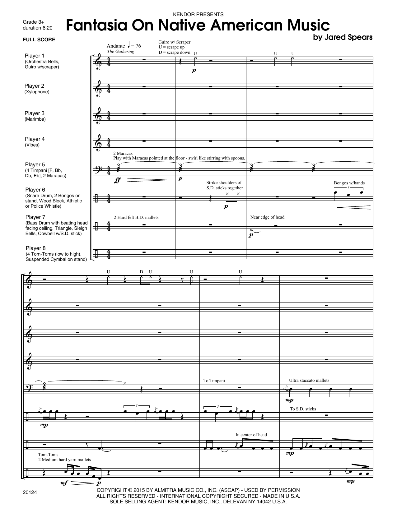 Download Jared Spears Fantasia On Native American Music - Ful Sheet Music