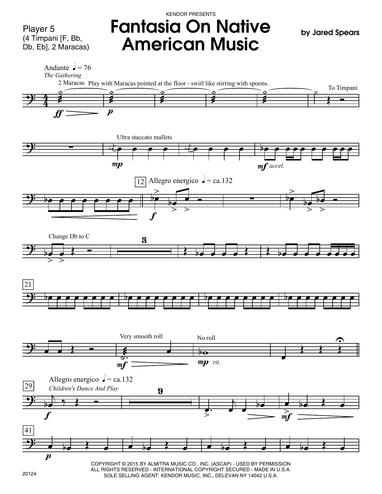 Download Jared Spears Fantasia On Native American Music - Per Sheet Music