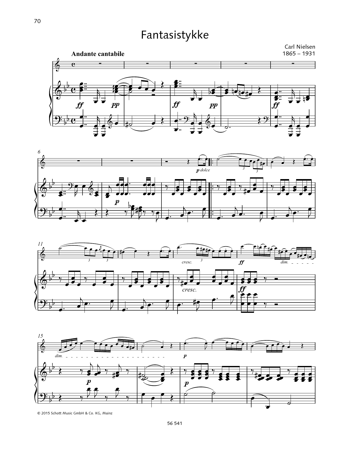 Download Carl Nielsen Fantasistykke Sheet Music