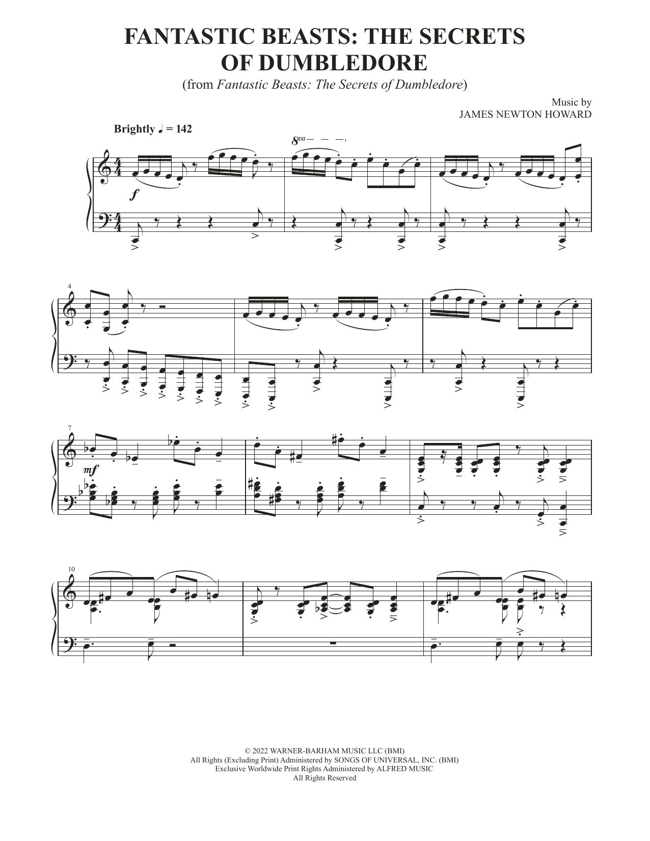 Download James Newton Howard Fantastic Beasts: The Secrets Of Dumble Sheet Music
