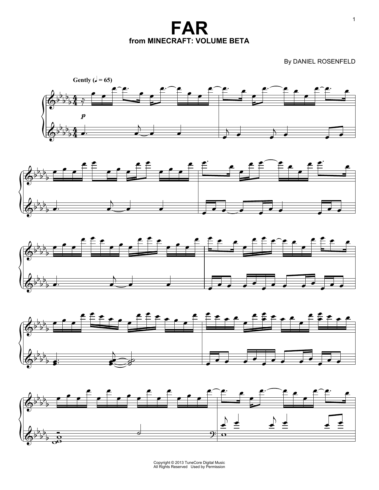 Download C418 Far (from Minecraft) Sheet Music