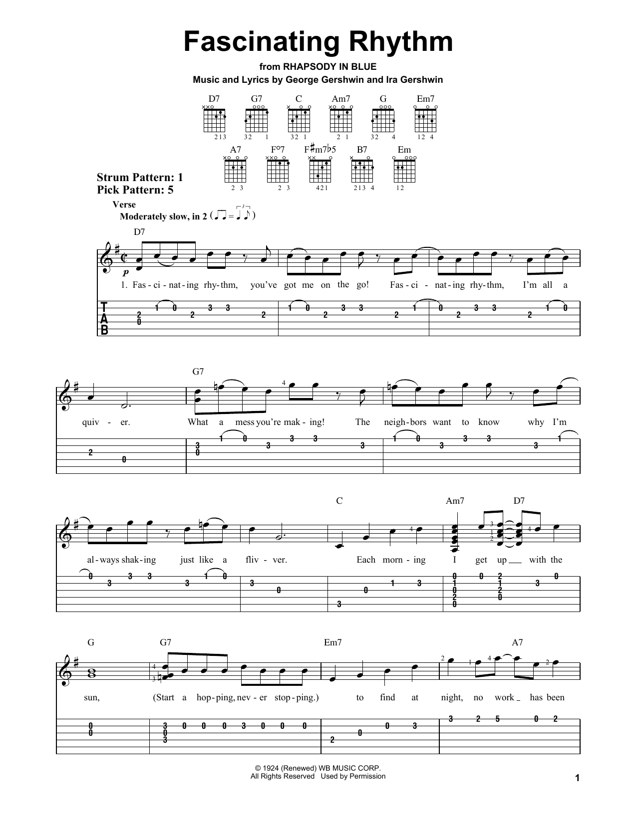 Download George Gershwin Fascinating Rhythm Sheet Music