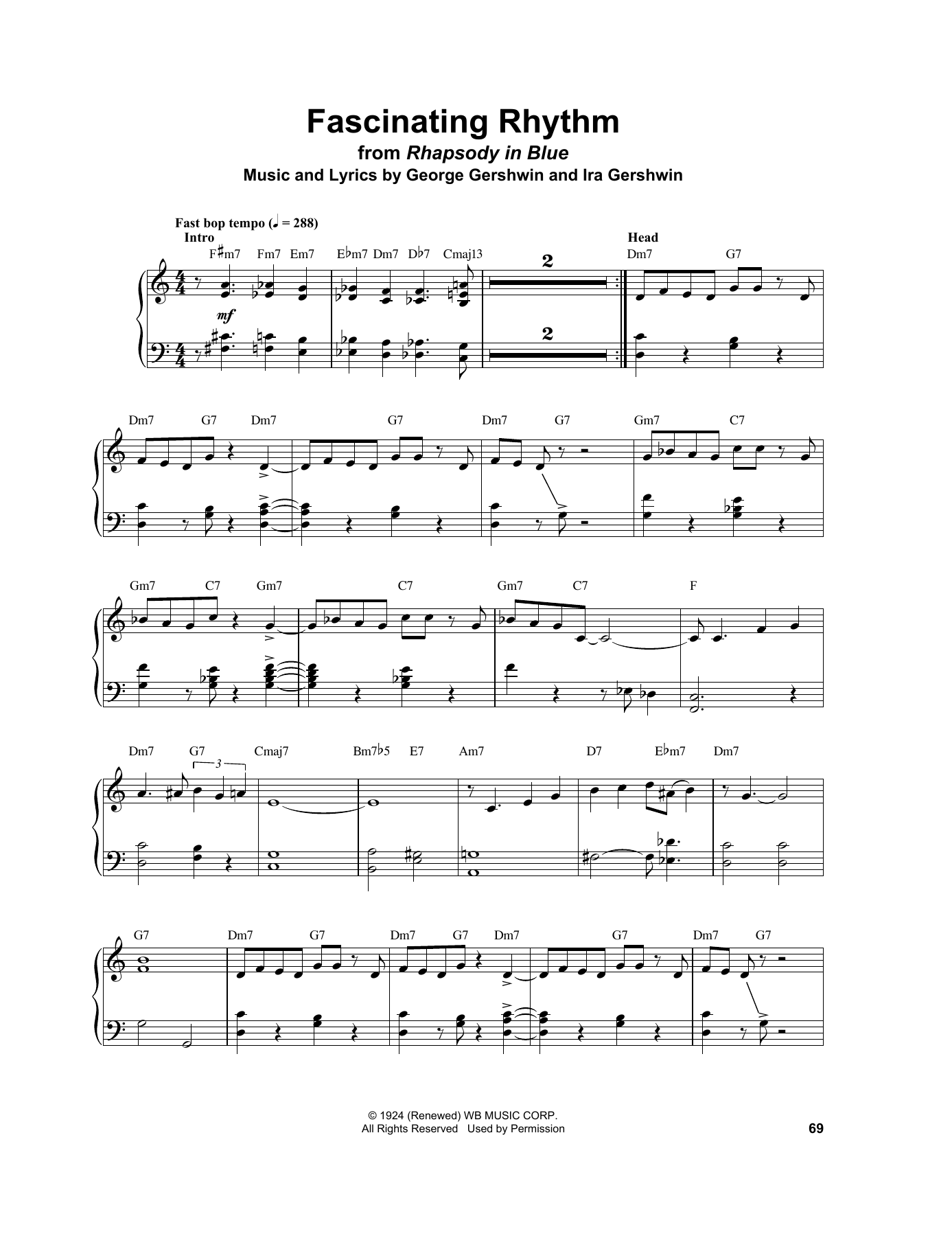 Download Vince Guaraldi Fascinating Rhythm Sheet Music