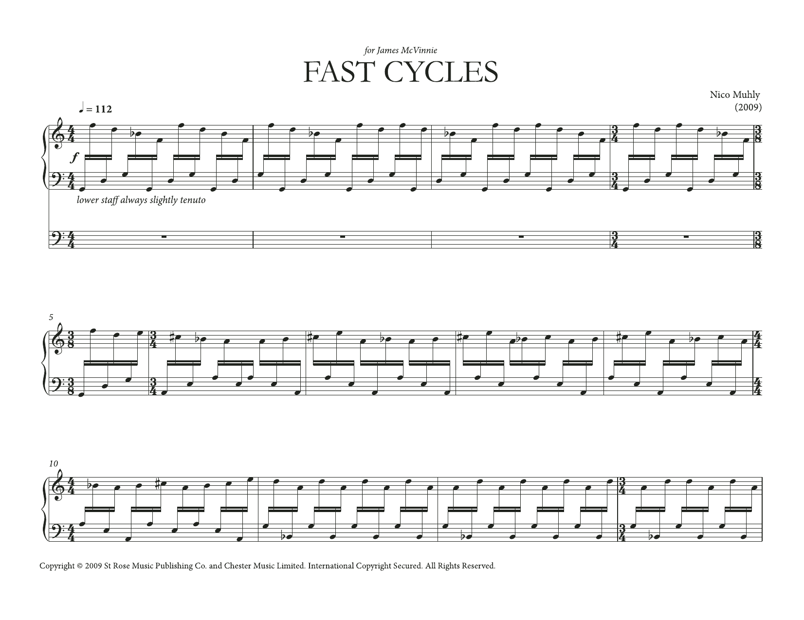 Download Nico Muhly Fast Cycles Sheet Music