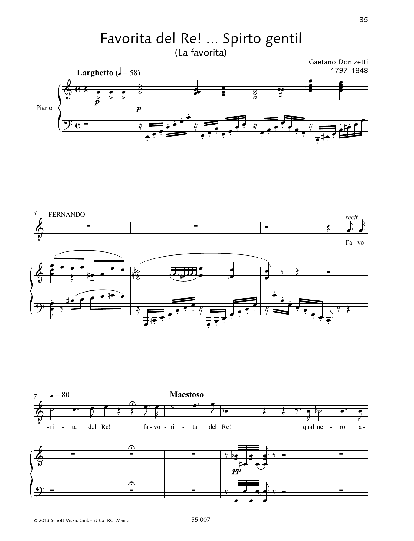 Download Francesca Licciarda Favorita del Re! ... Spirto gentil Sheet Music