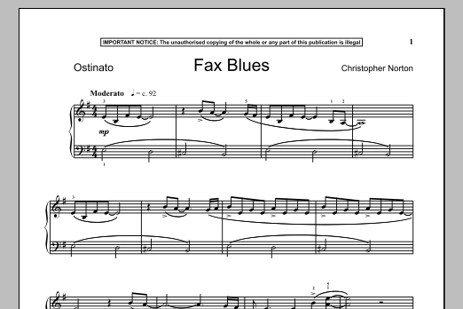Download Christopher Norton Fax Blues Sheet Music