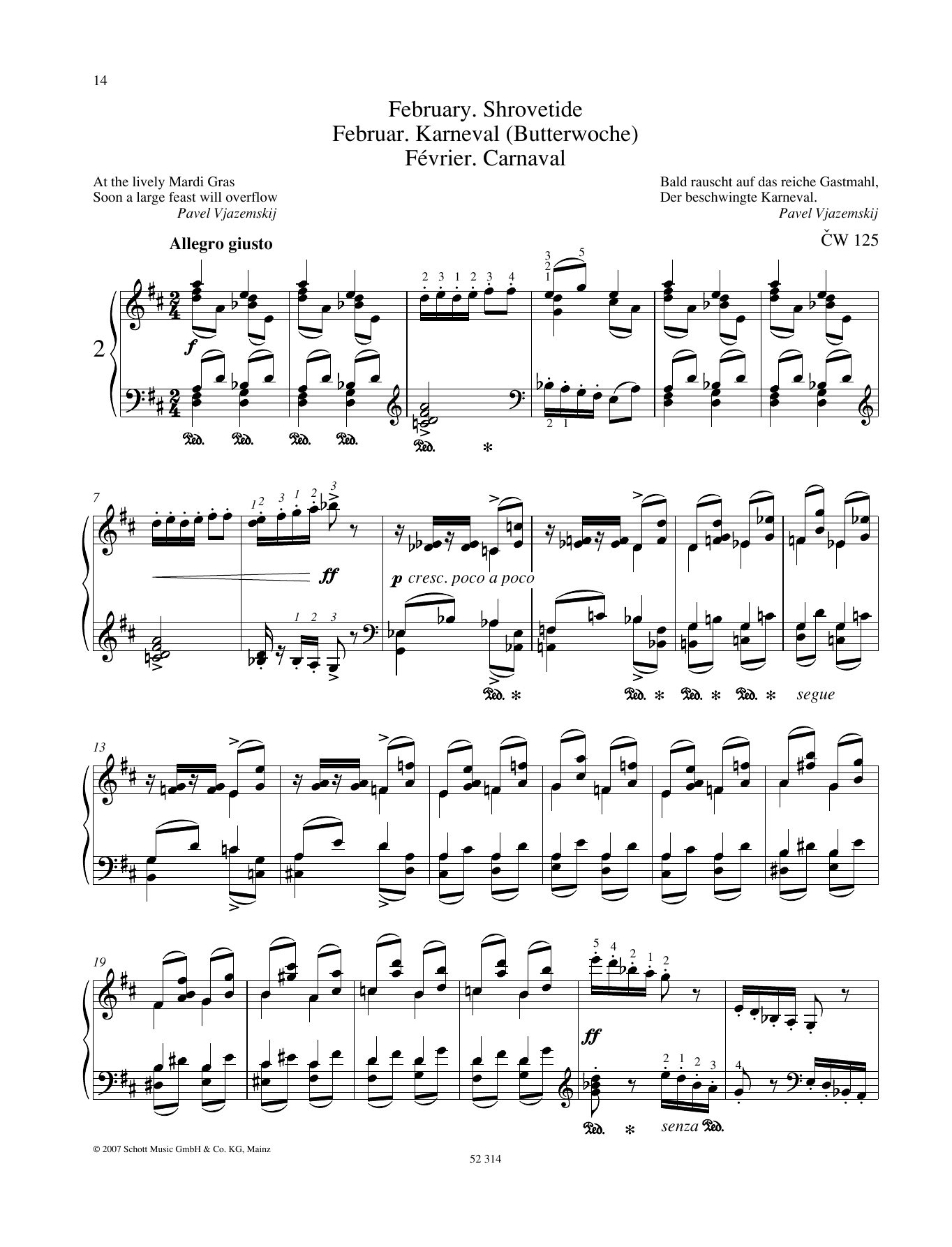 Download Pyotr Il'yich Tchaikovsky February Sheet Music
