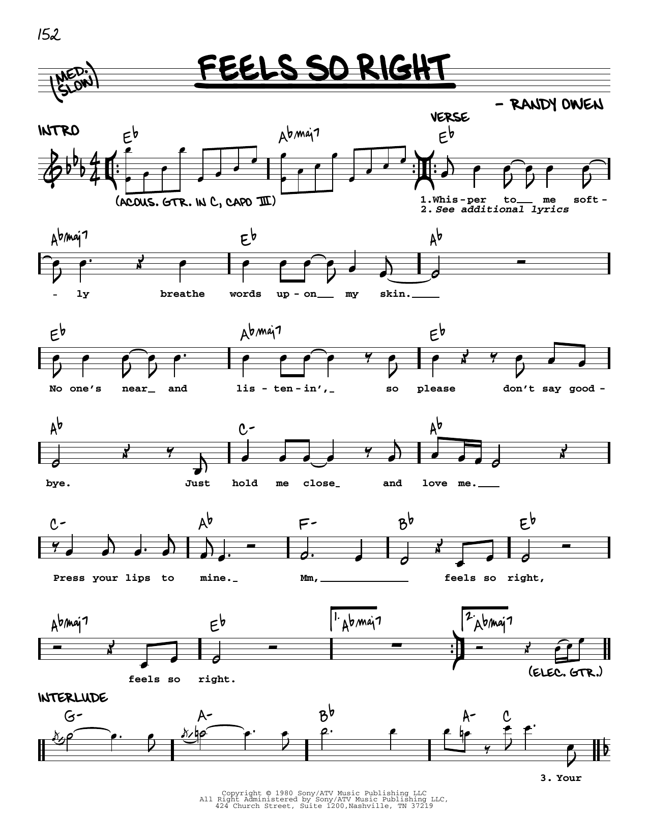Download Alabama Feels So Right Sheet Music