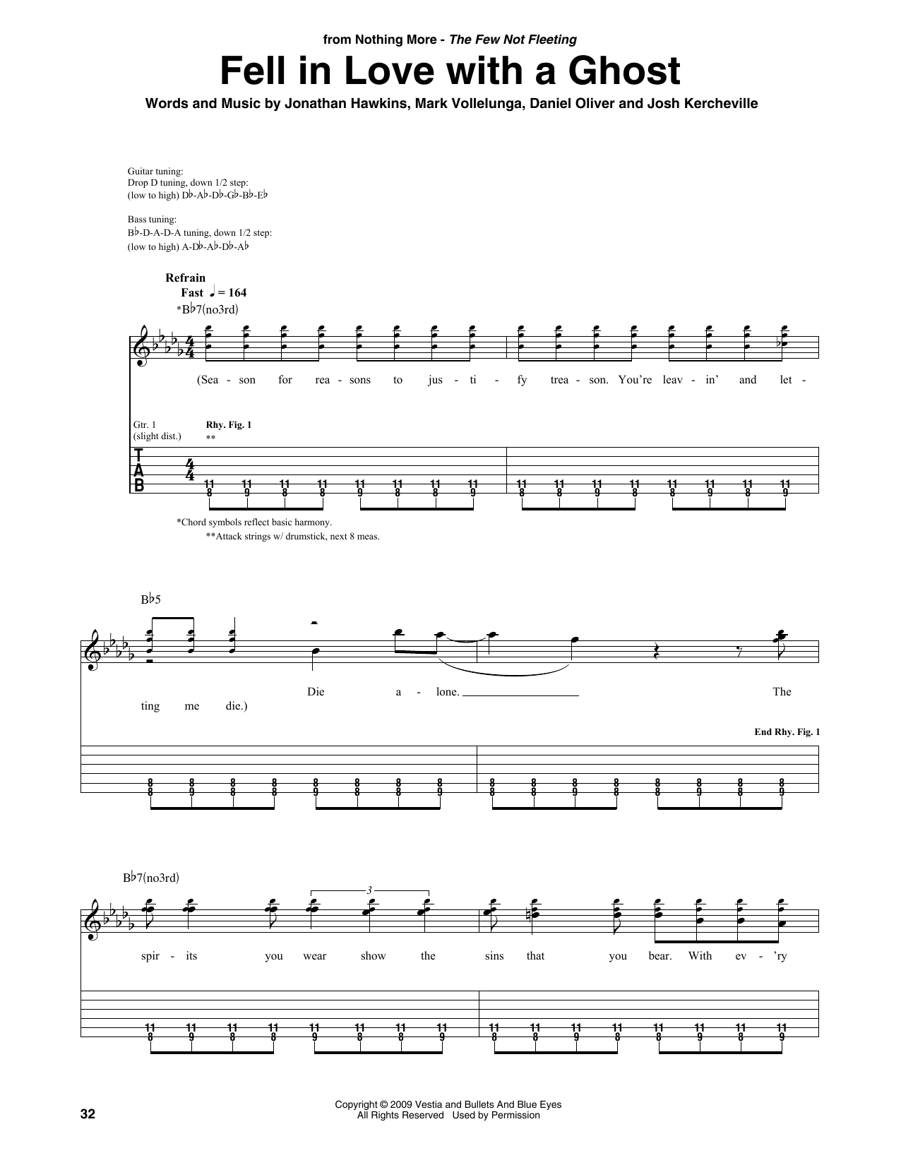 Download Nothing More Fell In Love With A Ghost Sheet Music