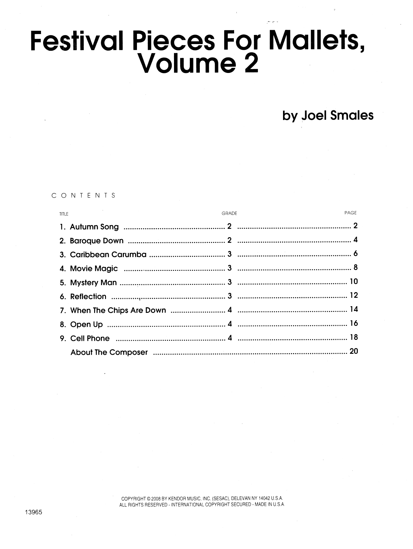 Download Joel Smales Festival Pieces For Mallets, Volume 2 Sheet Music