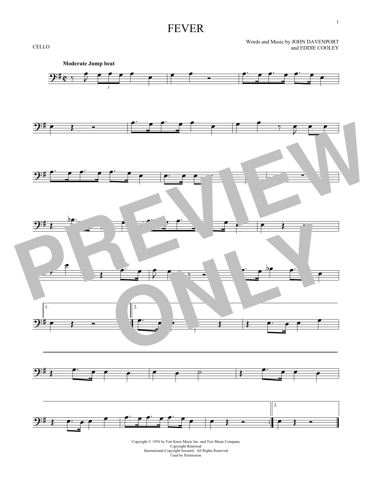 Download Peggy Lee Fever Sheet Music