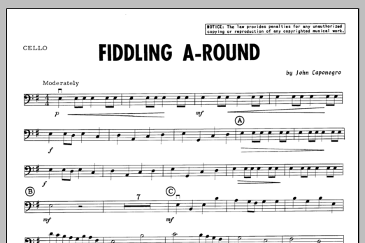 Download Caponegro Fiddling A-Round - Cello Sheet Music