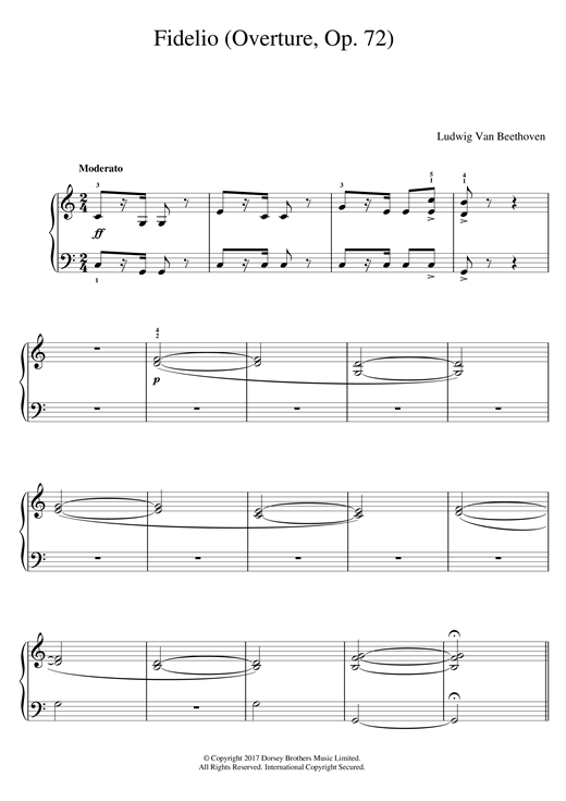 Download Ludwig van Beethoven Fidelio (Overture, Op. 72) Sheet Music