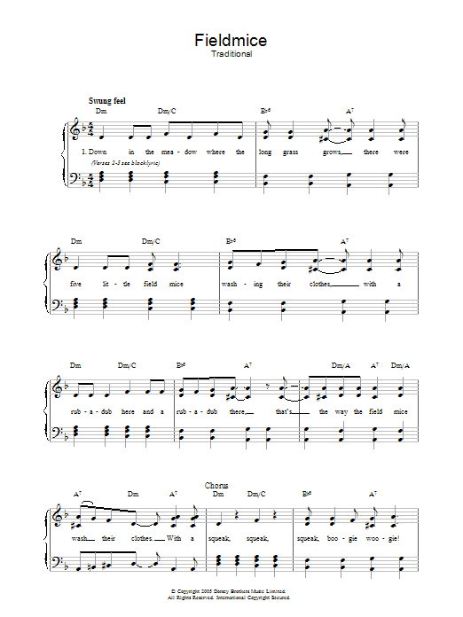 Download Traditional Fieldmice Sheet Music