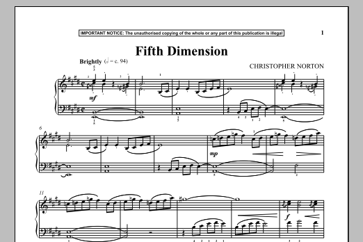 Download Christopher Norton Fifth Dimension Sheet Music