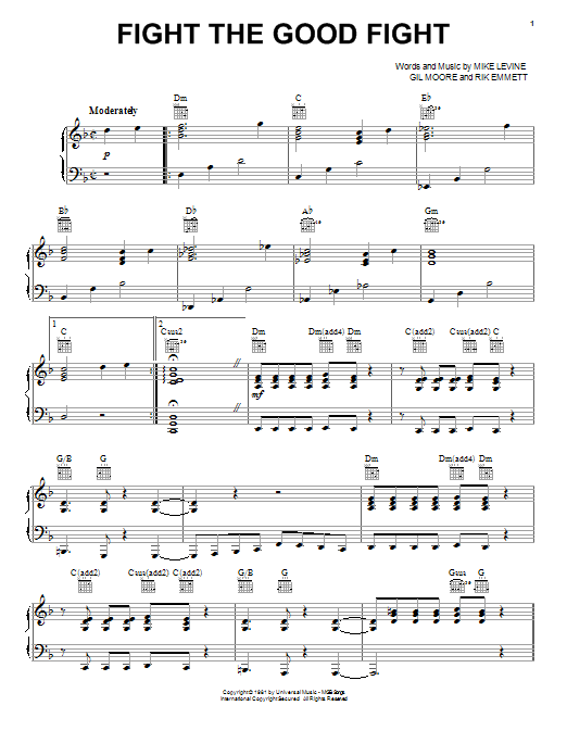 Download Triumph Fight The Good Fight Sheet Music