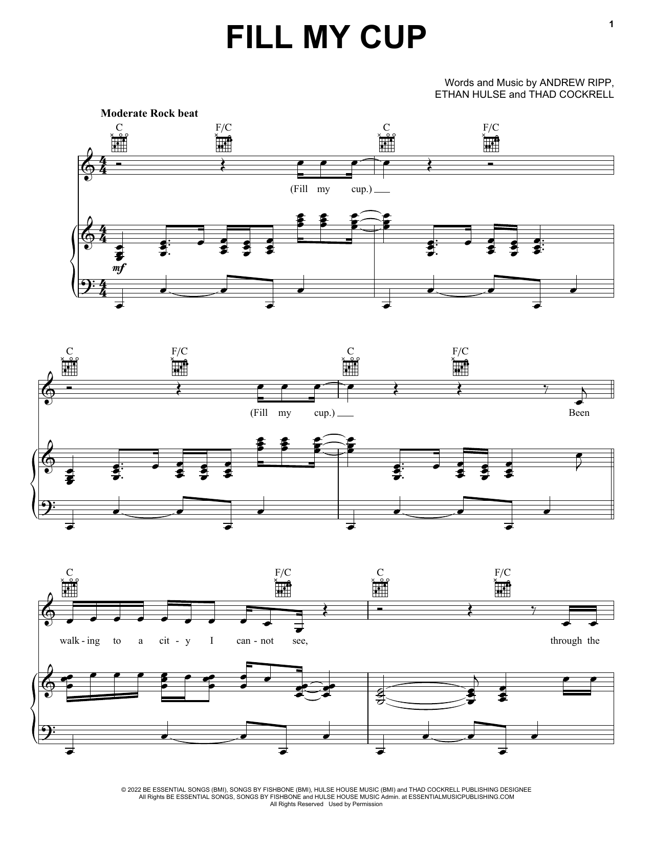 Download Andrew Ripp Fill My Cup Sheet Music